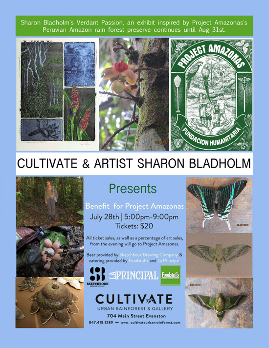 Cultivate & Artist Sharon Bladholm Presents<br>A Benefit for Project Amazonas